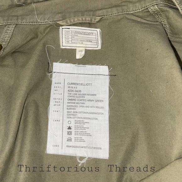 Current/Elliott The Lone Soldier Jacket w/ Ombre Coated Sleeves - Picture 14 of 14